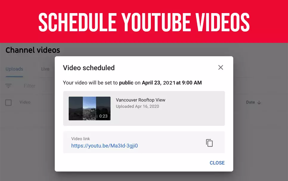 How to Schedule YouTube Videos in 2021