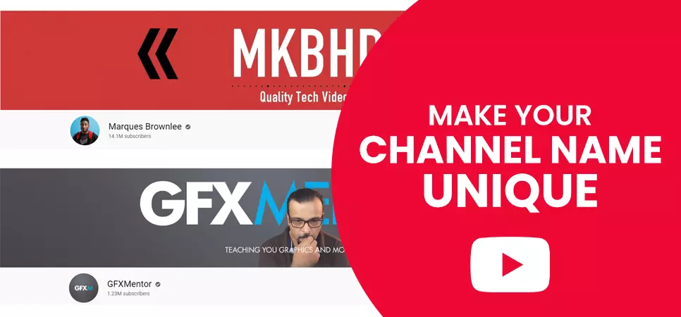 Make your YouTube Channel Name Unique