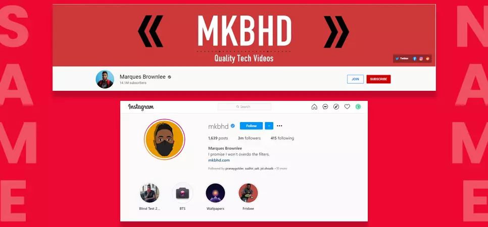 Use your Social Media Account Name as your New YouTube Channel Name