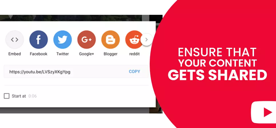 Ensure that your content gets shared